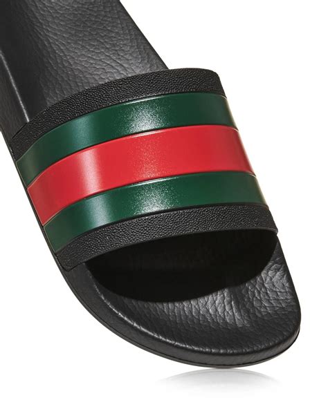 gucci men's pursuit 72 rubber slide sandals|Gucci rubber slides.